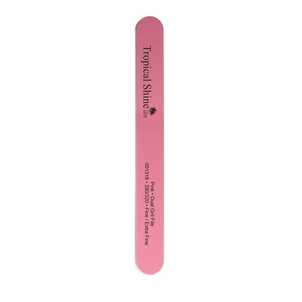 Tropical Shine Nail File Dual Grit File PINK 280/320 (Fine/ Extra Fine
