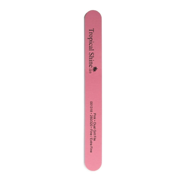 Tropical Shine Nail File Dual Grit File PINK 280/320 (Fine/ Extra Fine