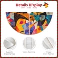 thumbnail image 3 of Daiia Abstract Musical Faces Drawing Merry Christmas Tree Skirt , Xmas Large Lace-up Tree Skirt, Santa Snowflakes Rustic Home Decorations New Year Party Farmhouse Decor-48", 3 of 6