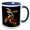 Blue/White, variant on 3drose, Funny Moose Riding Dirt Bike Off Road Motorcycle Art, 11oz Magic Transforming Mug