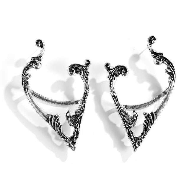 Ear Cuff 4 Piezas Piercing Cartílago Escalador Envoltura De Oreja Pendientes De Plata Retro Punk Hip Hop Clip En Pendientes Llamativos Regalo para Mujeres