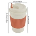 thumbnail image 3 of 12oz Wheat Straw Travel Mug with Lid and Stirring Stick,Reusable Leakproof Coffee Cup for Hot Beverages,BPA Free Insulated Tumbler for Tea,Cappuccino,Hot Chocolate,Outdoor Camping Office Commute, 3 of 6