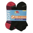 thumbnail image 3 of Fruit of the Loom Women's Soft Half Cushion No Show Socks 10 Pack, 3 of 3