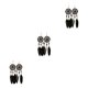 thumbnail image 5 of Qarigey Pendientes bohemios colgantes largos 1 par hermoso con diseño de atrapasueños cómodo para mujeres niñas negro Type1 NO1, 5 of 6