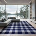 thumbnail image 2 of ODIKA 8'x10' Washable Area Rug Non-Shedding, Easy Care, Plaid Front Checkered Tartan Farmhouse Gingham Window Layering for King Size Bedroom Under Bed, Master Suite, 2 of 7