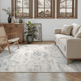 thumbnail image 2 of 4x6 Washable Rug, Non-Slip, Stain-Resistant Low-Pile Farmhouse Modern Rug for Dining Room, Living Room, Bedroom -Blue, 2 of 6
