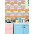 thumbnail image 3 of Aelfie Multi Warm Kiki Shapes Peel & Stick Wallpaper, 3 of 12