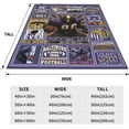 thumbnail image 2 of Football Blanket Football Fan Gifts for Men Women Kids Football Team Fans Blanket Super Cozy Soft Lightweight Travel Throw Blanket for Living Room 60" X 50", 2 of 5