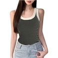 thumbnail image 2 of Womens Tank Tops Summer Striped Print Sleeveless Shirts Leisure Slim Fit Standard Straps Summer Tops, 2 of 7