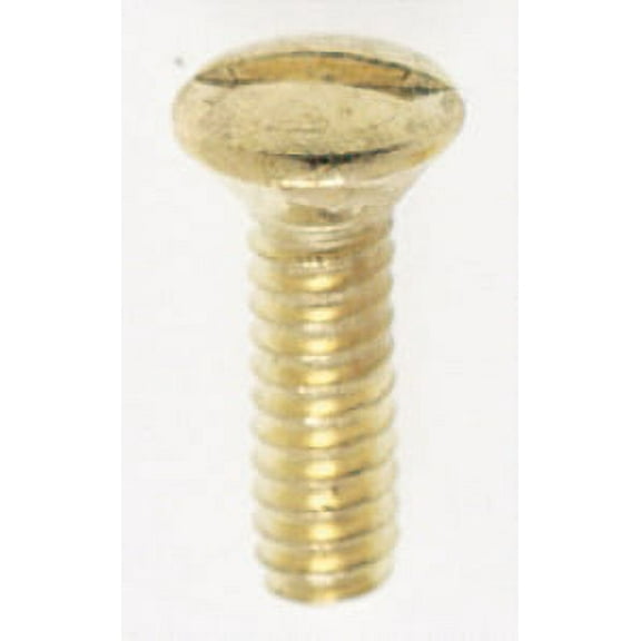 Satco Steel Switchplate Screw 6/32 Brass Plated 1/2in