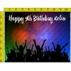 Personalized Dance Party Colorful Edible Cake Topper Image ABPID00045V2