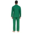 thumbnail image 6 of EA'S SECRET Men's Pajama Set 100% Cotton Soft Long Sleeve Pajamas Lounge Pjs Button-Down Notch Collor Sleep Sets Lightweight Pj Cozy Sleepwear(Green,S), 6 of 7