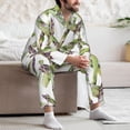 thumbnail image 5 of Mens Pajamas Set, funny Asparagus pattern Button Down Long Sleeve Loungewear Sleepwear Pjs sets for Men, 5 of 5
