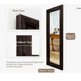 thumbnail image 6 of YOSHOOT Wooden Full Length Mirror, 63"x24" Rustic Standing Mirror, Large Solid Wood Frame Floor Mirror Dressing Mirror for Bedroom,Black, 6 of 8