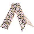 thumbnail image 3 of Bufanda de seda con patrón de flores, pañuelo para el pelo a la moda, pañuelo pequeño, accesorio para bolso, 1 ud., 3 of 6