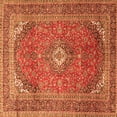 thumbnail image 1 of Ahgly Company Indoor Square Medallion Orange Traditional Area Rugs, 6' Square, 1 of 1