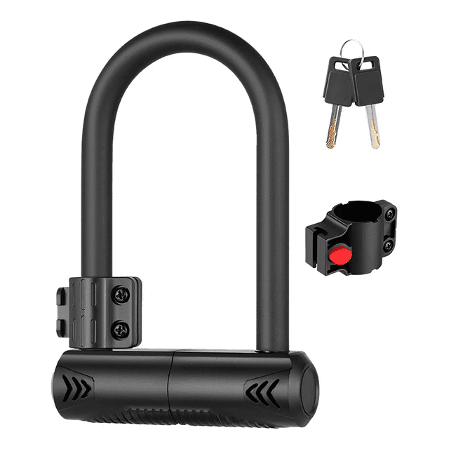 Candado Rigido Tipo U Para Bicicleta Motocicleta +2llaves negro