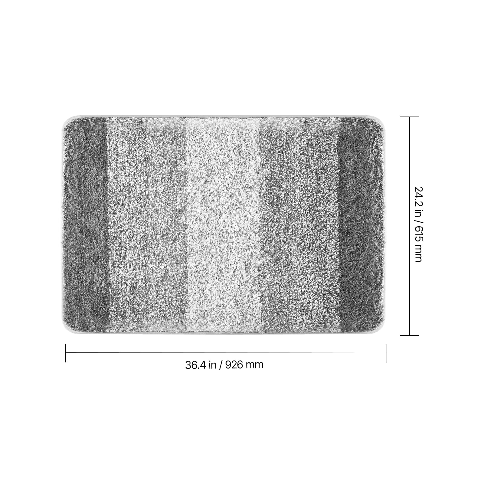 KFFKFF Bathroom Rugs 36"x24" Bath Mat, Highly Absorbent and Soft Microfiber Mat with Non-Slip TPE Backing, Machine Washable and Fast-Drying Bath Rugs for Bathroom, Tub, and Shower Floors