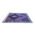 thumbnail image 2 of Ahgly Company Machine Washable Indoor Square Persian Blue Traditional Area Rugs, 3' Square, 2 of 4