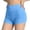 Sky Blue, variant on vdgthytj Women Athletic Shorts Elastic High Waist Slim Fitted Stretchy Ribbed Yoga Gym Workout Shorts