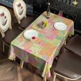 thumbnail image 2 of Pioneer Flower Floral Print Pattern Rectangle Tablecloth 60"x120", Waterproof Polyester Table Cloth, Wipeable Spillproof for Dining Camping Indoor Outdoor, 2 of 6