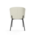 thumbnail image 4 of Amisco Camilla Dining Chair - Cream Bouclé Polyester / Black Metal, 4 of 9