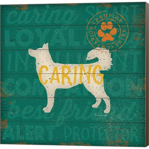 Great Art Now Caring Dog by Jennifer Pugh Canvas Wall Art