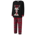 thumbnail image 3 of Qiylii Christmas Family Matching Pjs Set, Parent-Child Baby Romper/Dog Clothes/Deer Print Tops and Plaid Pants Sleepwear Clothing Set for Holiday, 3 of 10