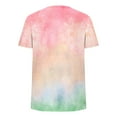 thumbnail image 6 of Odbmxy Summer T-Shirt for Women Tie-Dye Short Sleeve Plus Size Womens Tops Pink Camping Leisure Regular Vintage Tops, 6 of 7