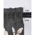 thumbnail image 6 of Farmhouse Floral Sheer Kitchen Tier Curtains 24 Inch length,Rod Pocket Half Curtains Short Drapes,Magnolia Flowers Vintage Blackboard Light Filtering Small Window Treatments 2 Pcs 27.5"W x 24"L, 6 of 7