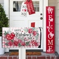 thumbnail image 6 of Happy Valentine''s Day Mailbox Cover Magnetic Standard Size 21"x19", Pink Red Rose Flower Love Decorative Post Letter Box Wrap Decor, Plaid Anniversary Wedding Farmhouse Garden Outdoor Decoration, 6 of 6