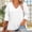 White, variant on Fnooota Women's Cotton Plus Size T-shirts, Casual Loose Fit Summer V Neck 3/4 Sleeve Tops Brown Size XL-5XL