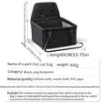 thumbnail image 3 of Portable Pet Car Seat for Small Dogs Black Reinforced Pet Travel Carrier with Safety Strap Ventilated Mesh Pockets for Road Trips and Daily Commutes, 3 of 5