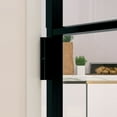 thumbnail image 5 of vidaXL Black Slim Interior Door 1 Piece  32.7"x79.3", Glass thickness: 0.2" Door thickness: 1.4", Tempered Glass & Aluminum, 5 of 8