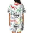 thumbnail image 3 of Lsque Stamp Set Collection Women's Short-Sleeved Pajama Set - 2 Piece Soft and Lightweight Sleepwear Set-XX-Large, 3 of 9