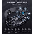 thumbnail image 2 of Wireless Earbuds 5.1, Bluetooth Earbuds with Mic, Deep Bass Noise Cancelling Earphones Earbuds IPX8 Waterproof In-Ear with LED Display Charging Case for Sport, School(Black), 2 of 8