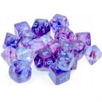 DND Dice Set - Chessex D&D Dice - 16mm Nebula Nocturnal & Blue Luminary Plastic Polyhedral Dice Set-Dungeons and Dragons Dice Includes 12 Dice – D6