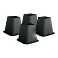 thumbnail image 1 of Elevadores de cama - Elevate 6 pulgadas como se ve en la televisión Bloques resistentes Diseño piramidal para la mesa del sofá de cama - Negro - Set de 4 As Seen on TV 82-2995, 1 of 3