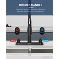 thumbnail image 5 of DAYONE Two Handles Kitchen Faucet with Pull Down Sprayer and Soap Dispenser, Spring Matte Black Pull Out Kitchen Sink Faucet for 3/4 Holes Sink, High Arc Stainless Steel Faucet for Kitchen Bar RV, 5 of 7
