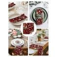 thumbnail image 3 of Merry Christmas Plaid Cloth Napkins Set of 4 Reusable Dinner Napkins, Checkered Xmas Tree Snowflake Poinsettia Cocktail Napkin Washable Table Napkins for Wedding/Holiday Party/Baby Shower 20"x20", 3 of 7
