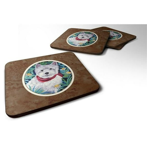Westie Foam Coaster, Set of 4
