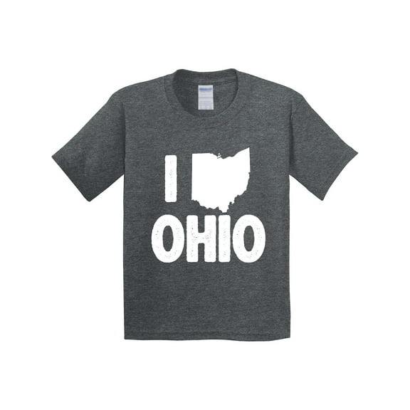 Inktastic I Love Ohio with State Silhouette Youth T-Shirt