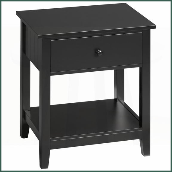 Modern 2-Tier Coffee Table with Drawer & Shelf for Living Room, Space-Saving & Easy to Clean
