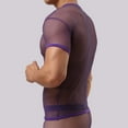thumbnail image 4 of JXMVOJ Sexy Men's Tight Fitting Mesh Top, Breathable Nylon Spandex Fabric, Nightwear Party Casual Wear, Ergonomic Contour Design, All-Day Comfort, 4 of 8