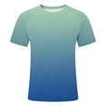 thumbnail image 4 of Gyexs Mens Short Sleeve T Shirts Soft Breathable Swim Shirt Casual Summer Beach Gradient Graphic Tee Tops Sportswear #06 Mint Green, Size XXXXXL, 4 of 4