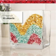 Plaid Fragment Effects Glass Chips, Turquoise, 6 oz