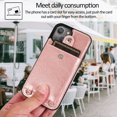 thumbnail image 4 of Crossbody Phone Case for iPhone 13 Mini(5.4") 2021, Allytech PU Leather Back Card Holder Detachable Lanyard Adjustable Strap Drop Protection Purse Slim Bag Case for iPhone 13 Mini 2021, Rosegold, 4 of 6