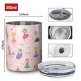 thumbnail image 4 of 12oz Coffee Tumblers Dancing Princess Unicorns Pattern Stainless Steel Vacuum Insulated Travel Tumbler Coffee Cups Mug with Lid and Straw with Cleaning Brush for Cold & Hot Drinks, 4 of 5