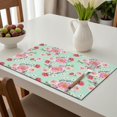 thumbnail image 6 of Placemat, Pioneer Flower Floral Print Pattern Place Mats Table Mat Set Of 2, PVC Washable Placemats for Party Kitchen Dining Decoration, 18x12 Inch, Fade Resistant, 6 of 6