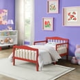 thumbnail image 2 of Olive & Opie Twain Toddler Bed, Coral/Natural Finish, 2 of 6